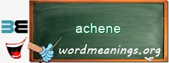 WordMeaning blackboard for achene